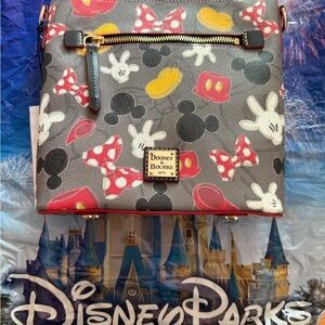 Dooney & Bourke Disney Parks Gray and Red Crossbody Bag